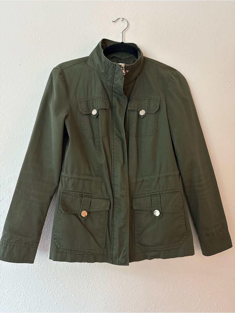 New York & Company Olive Green Utility Jacket - Women